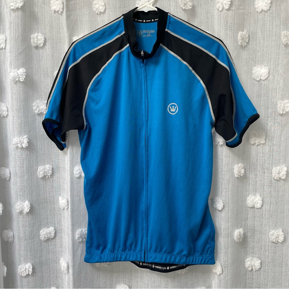 Canari bike shirt, Slipstream Pro Jersey, blue/black